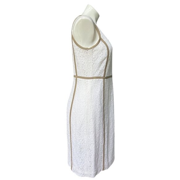 MICHAEL Michael Kors White Lace Sheath Dress, Sleeveless Women's Size 8 - Picture 5 of 11
